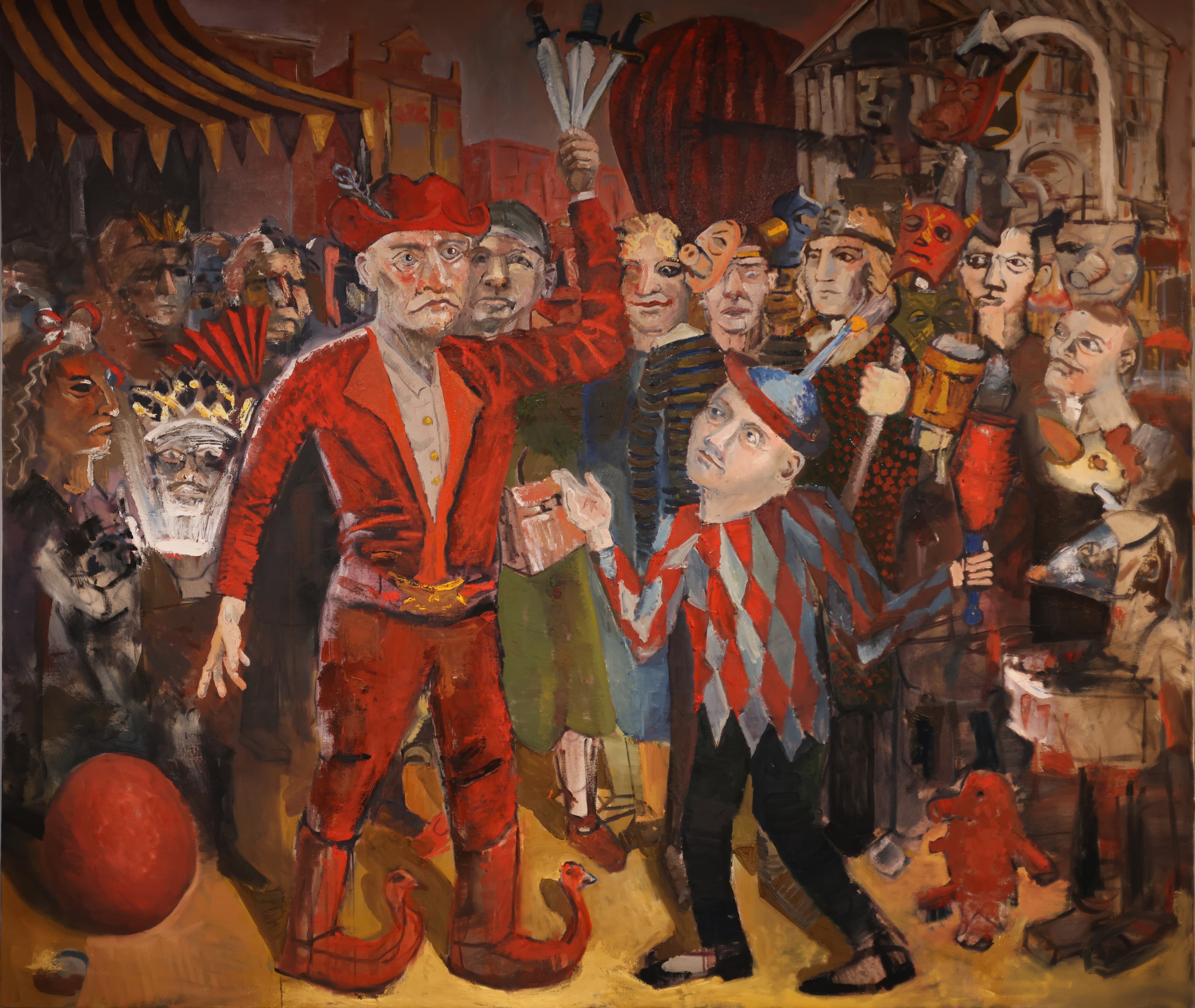 The Knife Juggler — Original Oil Painting by Speck Mellencamp